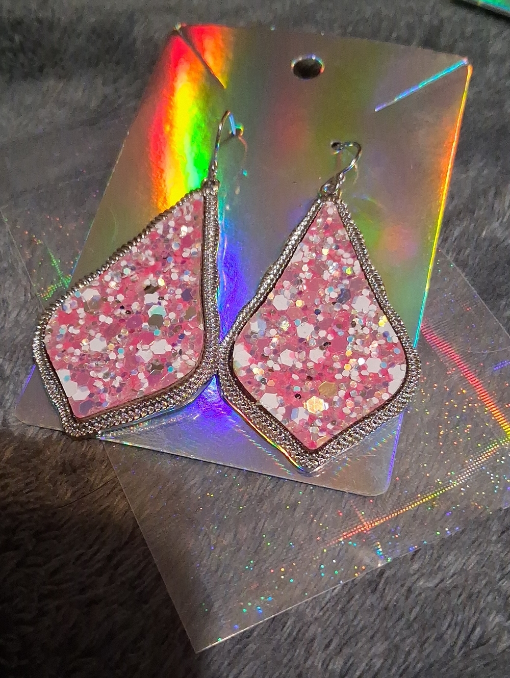 $8 Each Or Bundle 5/$20 Sparkling Light PINK ONLY Glitter Earrings